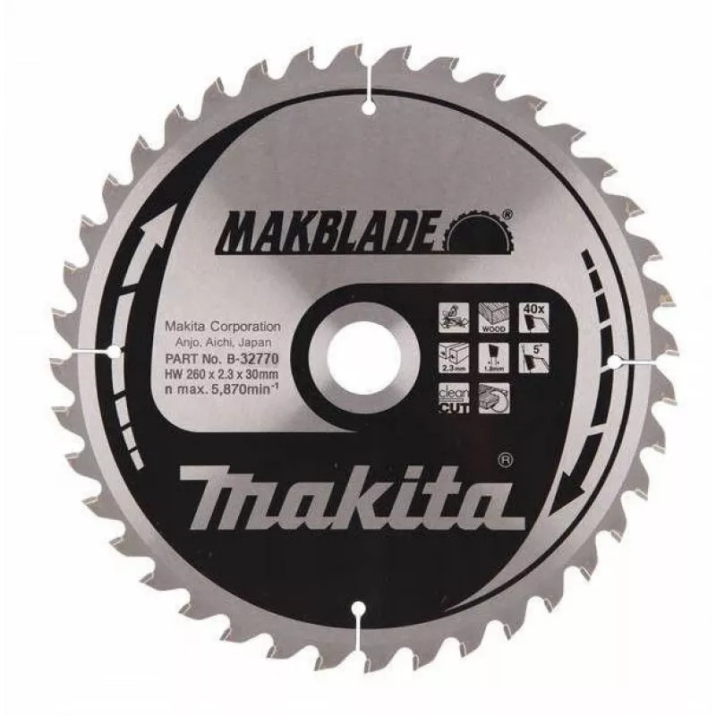 Makita MakBlade cirkelzaagblad 26 cm 1 stuk