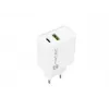 Netvoedingssnellader NATEC RIBERA 12V 20W USB-C PD 3.0 + USB-A Samsung AFC wit
