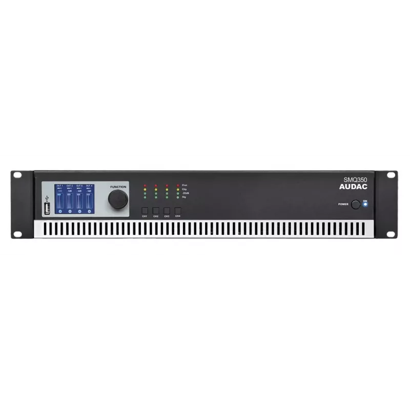 Audioversterker AUDAC SMQ350 Class D 0.05% THD 95 dB SNR