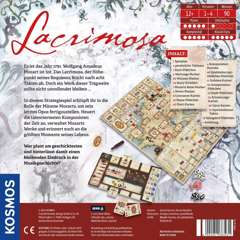 Lacrimosa, bordspel