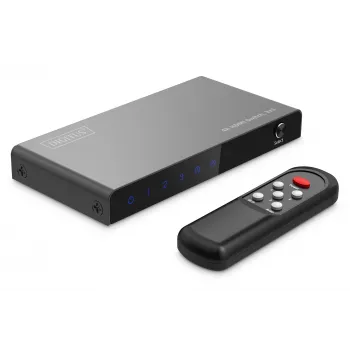 Digitus 4K HDMI-switch 3x1 metaal zwart 18 Gbit/s