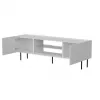 TV-kast cama meble LUCCA 180x40x59 cm — wit spaanplaat blad, witte behuizing