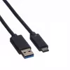 ROLINE - USB-kabel - USB Type-C (M) - 9-polig USB Type-A (M) - 1 m (USB 3.1) - gegoten - zwart (11.02.9011)