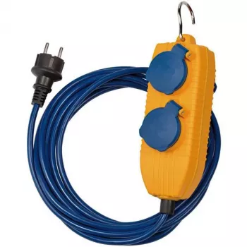 Verlengsnoer Brennenstuhl 1161750020 5m 2 AC stopcontacten indoor blauw geel