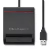 ID-kaartlezer QOLTEC smartchip-ID-kaartlezer — USB, zwart, 84,5×65×16 mm, 63 g