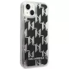 Karl Lagerfeld KLHCP14MLMNMK iPhone 14 Plus 6.7 hardcase zwart / zwart Liquid Glitter Monogram