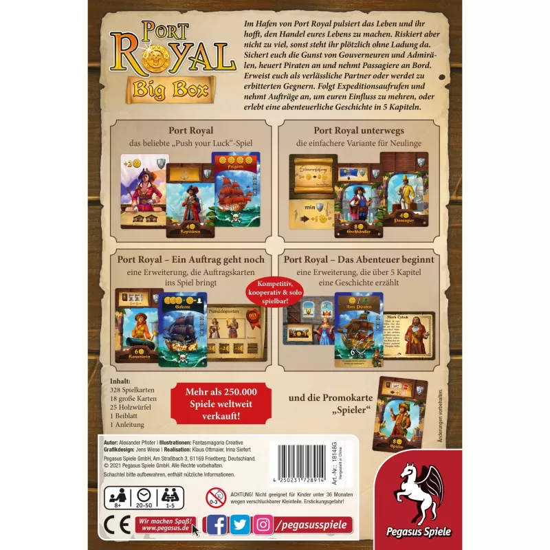 Pegasus Spiele Port Royal Big Box bordspel
