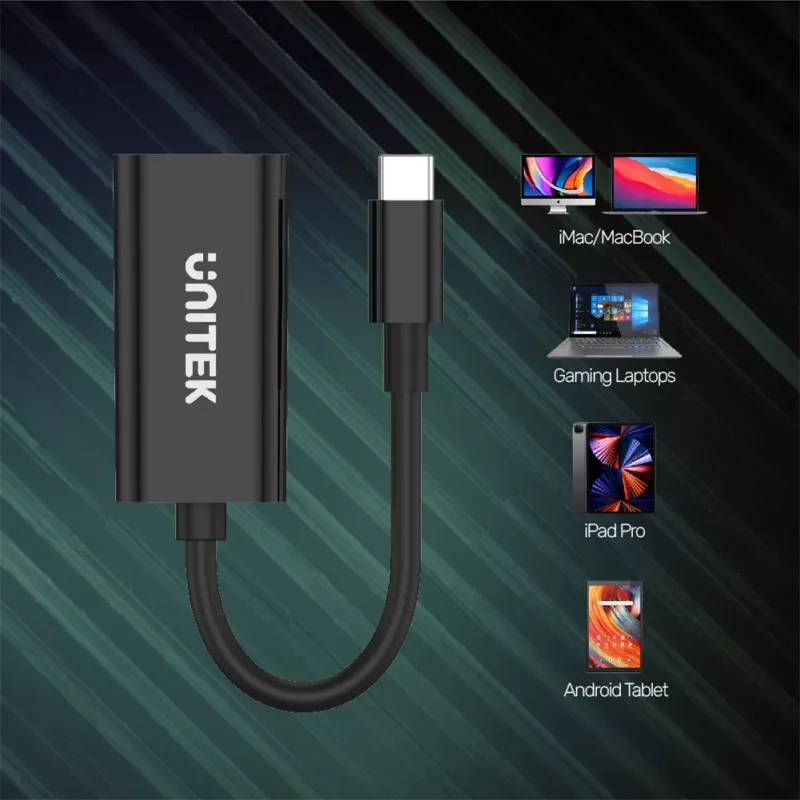 UNITEK V1421A USB-grafische adapter zwart