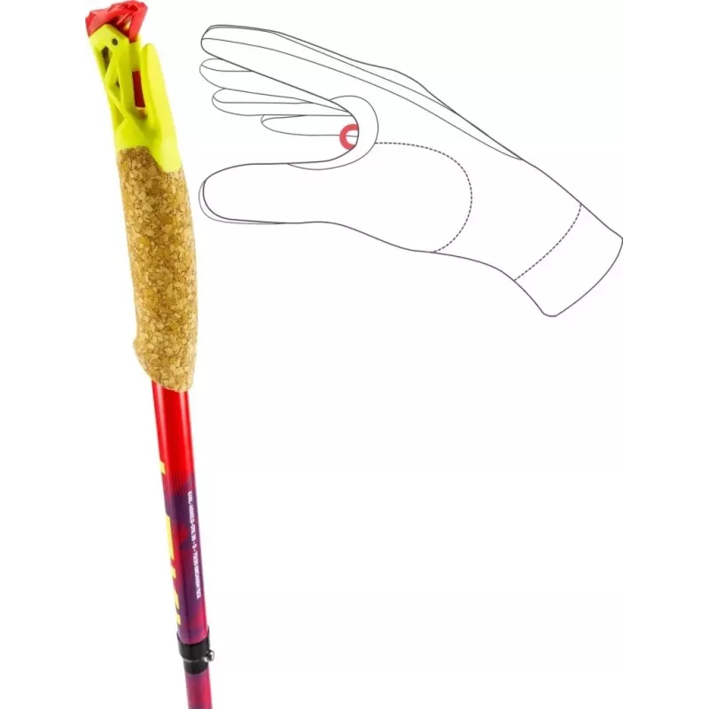 Trekkingstokken LEKI TRL ULTRATRAIL FX ONE, 125 cm rood