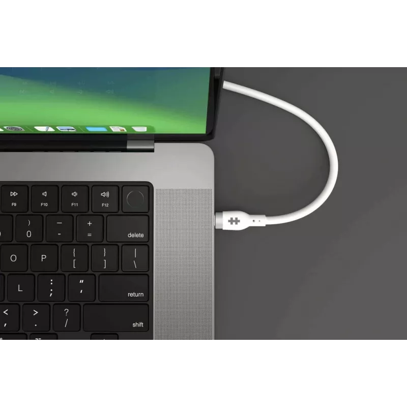 HYPER HyperJuice 240W Siliconen USB-C naar USB-C kabel (0,9 m/1 m) - Wit