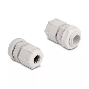 Kabelwartel M12 DELOCK grijs kunststof 10-pack