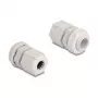 Kabelwartel M12 DELOCK grijs kunststof 10-pack