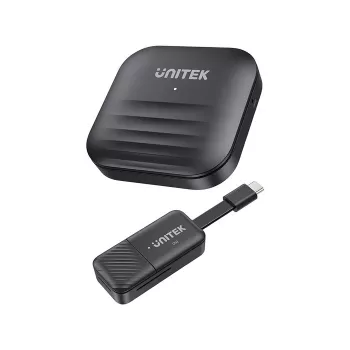 AV-extender Unitek V1184A01 — AV-zender en -ontvanger, 1920×1080, tot 50 m, USB-C, HDMI-/USB-kabel inbegrepen
