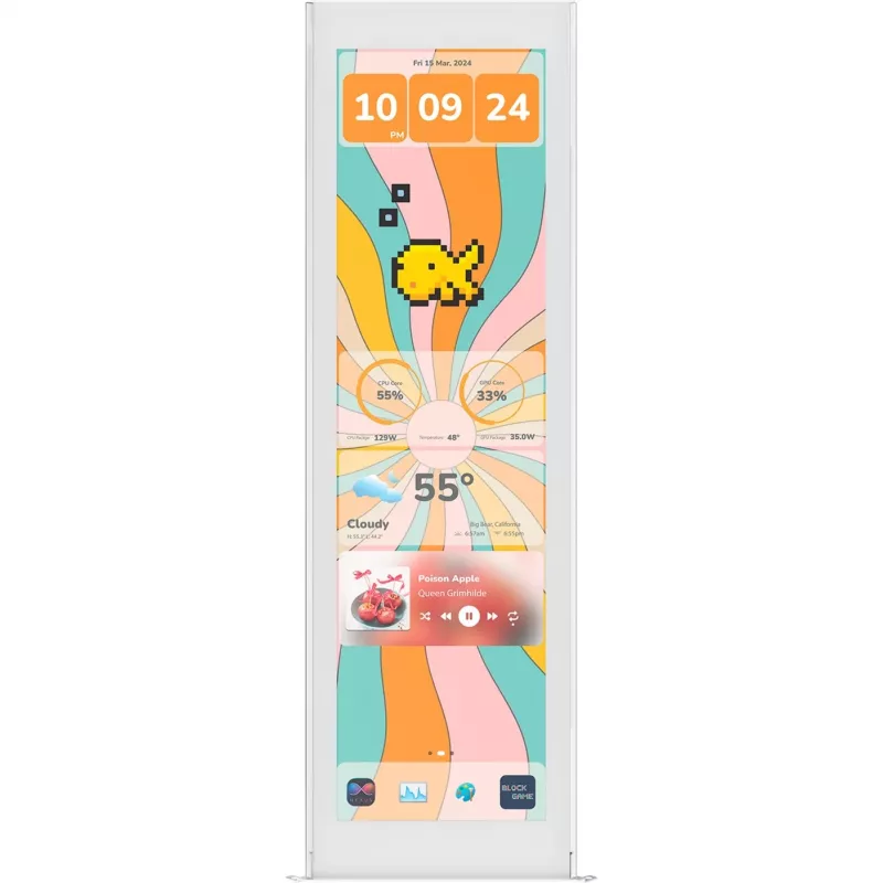 HYTE Y70 Touch Display Upgrade Snow White, touchscreen van 36,8 cm (14,5"), wit