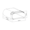 Maclean MC-466 fietsenrek voor aan de muur met plank, max. 25 kg, wit