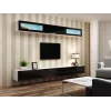 Cama woonkamerkastenset VIGO 11 wit/zwart hoogglans