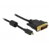 Videokabel-adapter DeLOCK 83586 Micro-HDMI naar DVI-D 2 m zwart