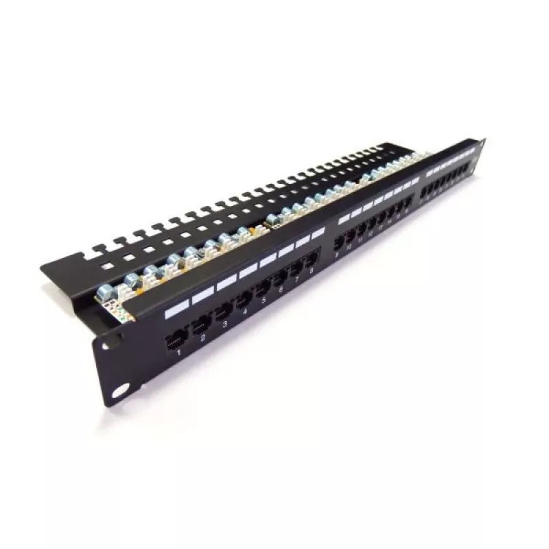 DIGITUS Professional DN-91624U - Patch Panel - RJ-45 X 24 - zwart, RAL 9005 - 1U (19 inch)