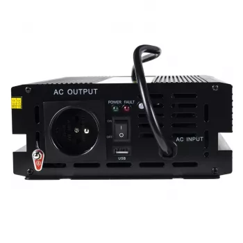 Spanningsomvormer Green Cell INV07, DC 12 V naar AC 230 V, 300 W, 50 Hz, Type-C-stekker, zwart