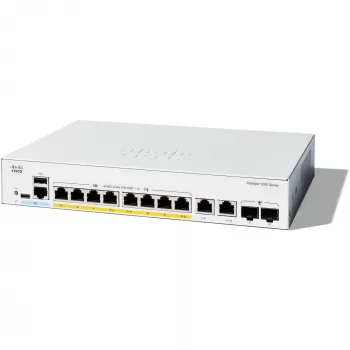 CISCO Catalyst 1200 8-poorts switch / PoE+ met 120W vermogensbudget / 2 x 1G SFP uplinks (C1200-8FP-2G)