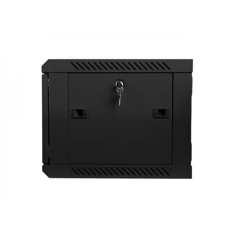 Lanberg WF01-6406-10B 19-inch wandkast, 6U, 600x450x368 mm, glazen deur, 60 kg, zwart