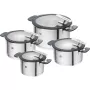 ZWILLING SIMPLIFY 66870-004-0 pannenset RVS 4-dlg. zilver zwart