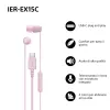Sony IER-EX15C Headset Bedraad In-ear Gesprekken/Muziek USB Type-C Roze