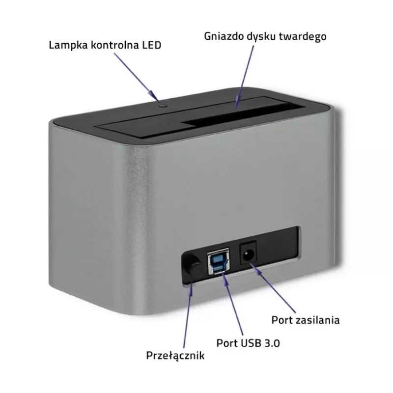 Qoltec 5315 dockingstation HDD/SSD | 2.5/3.5 SATA | USB 3.0