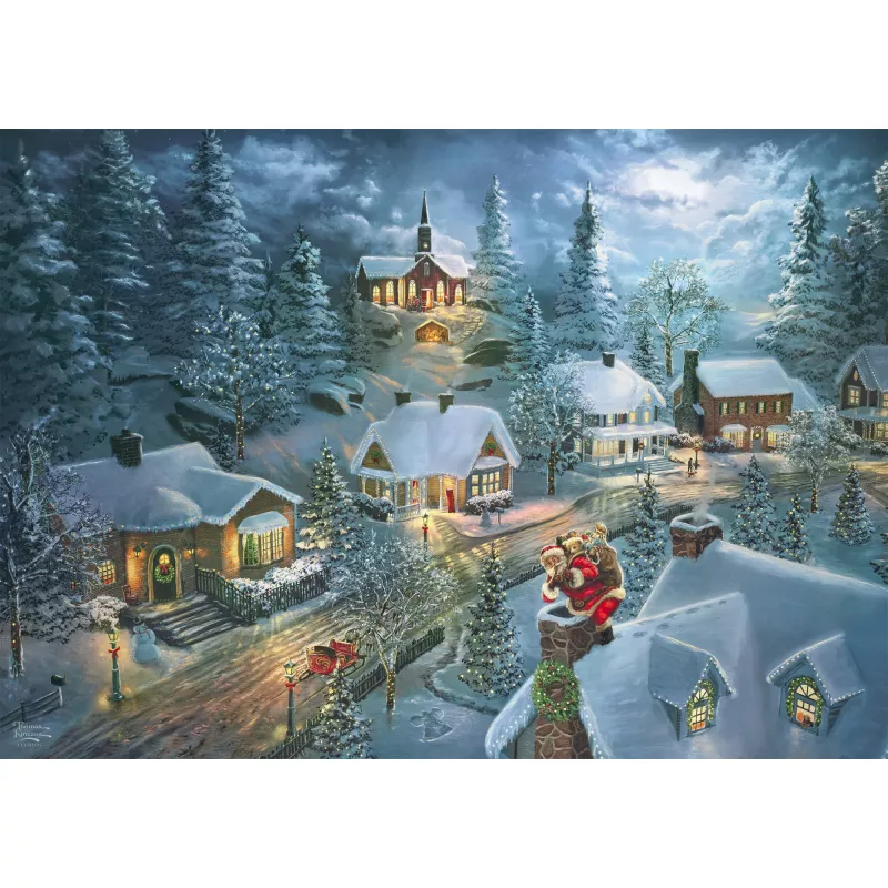 Puzzel Schmidt Spiele Thomas Kinkade Studios 'Santa's Silent Night' 1000 stukjes