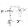 Maclean tafelhouder voor 2 monitoren, VESA 75x75 en 100x100, 17-32, 2x 9kg, MC-754N