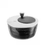 Saladecentrifuge GEFU Rotare met slingerhandgreep, inhoud 3 L, kunststof behuizing, zwart/wit, vaatwasmachinebestendig
