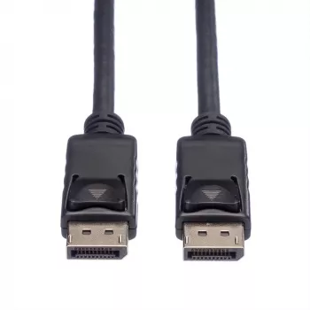 DisplayPort-kabel ROLINE 11445764 5 m zwart aansluiting 1 DisplayPort aansluiting 2 DisplayPort