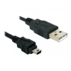 USB-kabel DeLOCK 82252 USB 2.0 1,5 m USB A mini-USB B zwart