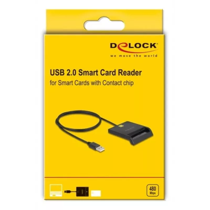 Smart Card Reader DeLOCK 91724 USB Type-A zwart