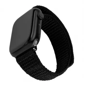 Nylon horlogeband FIXED Sporty Strap FIXNST2-436-BK voor 38/40/41mm horloges, zwart