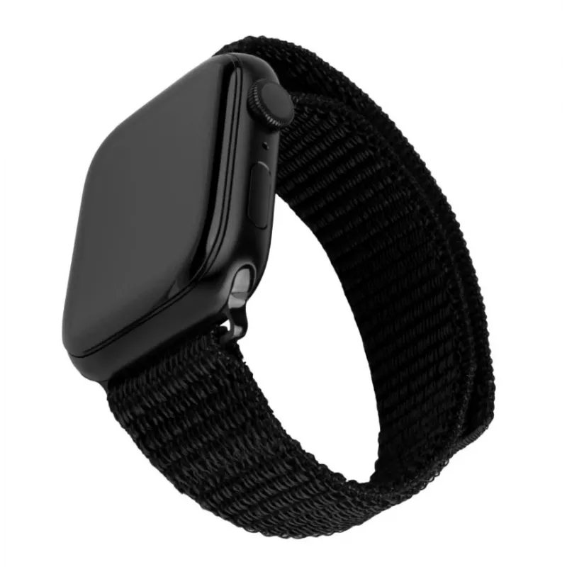 Nylon horlogeband FIXED Sporty Strap FIXNST2-436-BK voor 38/40/41mm horloges, zwart