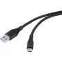 USB-kabel USB 3.2 Gen1 3.0 3.1 USB-C-stekker 50 cm zwart (RF-4995170)