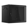 Wandmontage rack LANBERG 9U (600×450×507 mm) IP20, max. belasting 60 kg, zwart