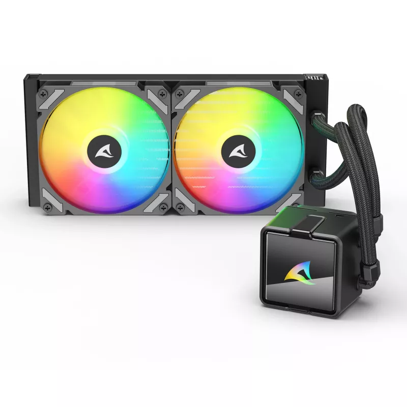 CPU-waterkoeler Sharkoon S50 ARGB, zwart