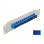 LWL-patchpaneel DeLOCK 10 inch 12 poort SC Simplex blauw 1HE grijs