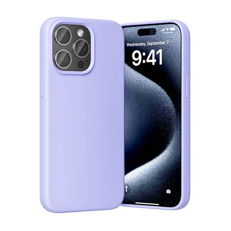 Telefoonhoesje Vention Silicone Case KUFV0-40 voor iPhone 15 Pro Max, paars, siliconen soft-touch slanke pasvorm