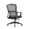 Up Up Darwin ergonomische bureaustoel zwart, zwarte stof + grijs net