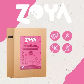 Droogvoer voor honden ZOYA ColdPRO Beef 9 kg — volledig voer voor volwassen honden, 27% eiwit, 9,5% vet, glutenvrij, suikervrij