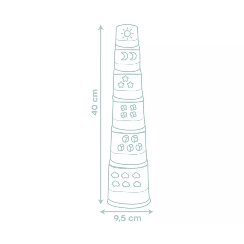 Little Smoby Magic Tower stapelbare waterpiramide