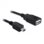 USB-kabel DeLOCK 82905 USB 2.0 0,5 m USB-A mini-USB-B zwart