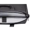 Laptoptas DEFENDER FIRM 26123 voor 15,6 inch laptops, polyurethaan, zwart, toploader, afneembare schouderriem