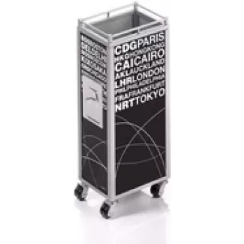 TROIKA MINI TROLLEY pennenhouder metaal zwart wit
