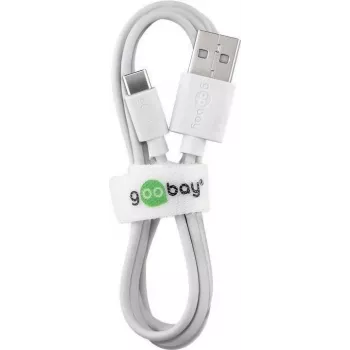Wentronic 59132 3m USB-A USB-C stekker-stekker wit USB-kabel (59132)