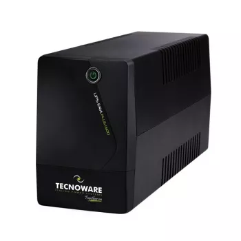 Uninterruptible Power Supply TECNOWARE Era Plus 1600 — line-interactive UPS 1,6 kVA / 1120 W, 2 AC-uitgangen, USB Type-B, zwart