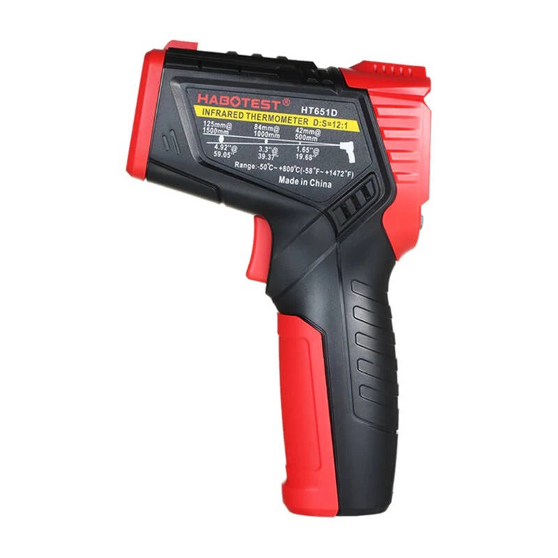 Digitale laserpyrometer Habotest HT651D — contactloze infrarood temperatuurmeter